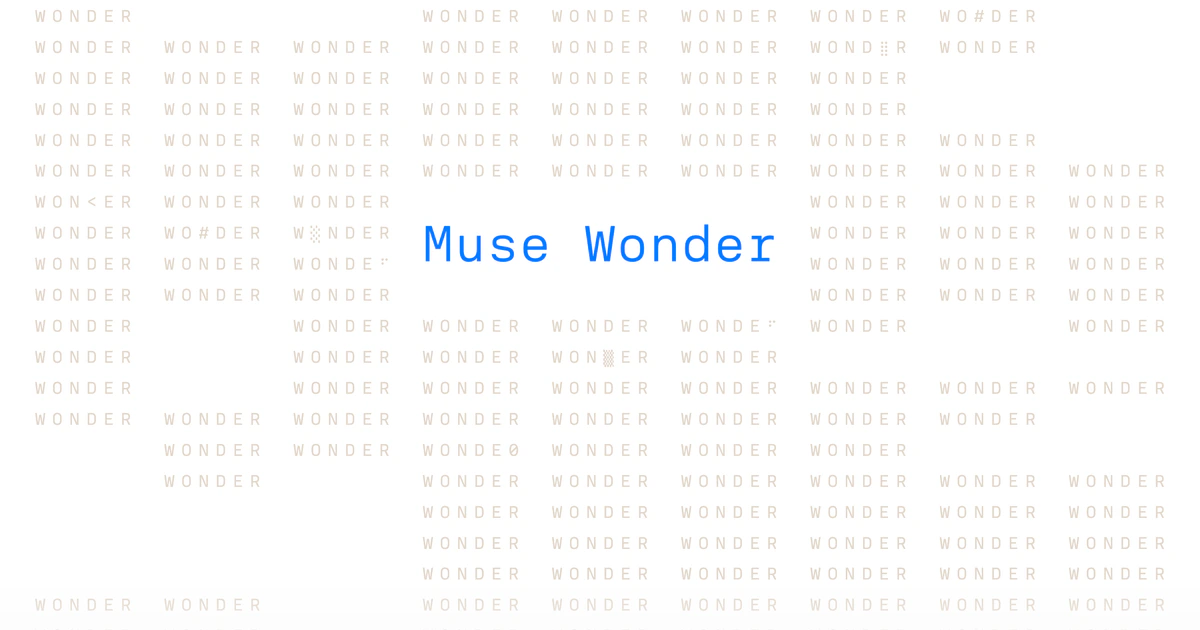 Official Muse Wonder launch artwork published by Meta AI Research